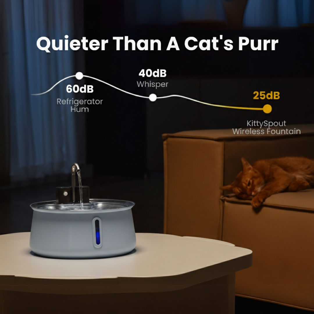 Cat drinking from the KittySpout fountain