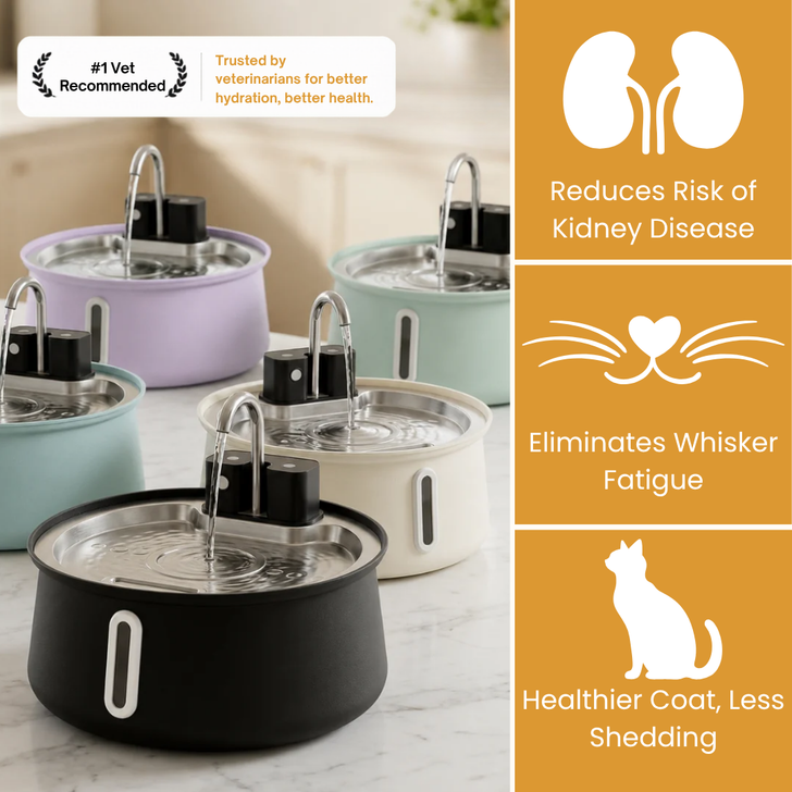 Der KittySpout™ – kabelloser Trinkbrunnen 2.0